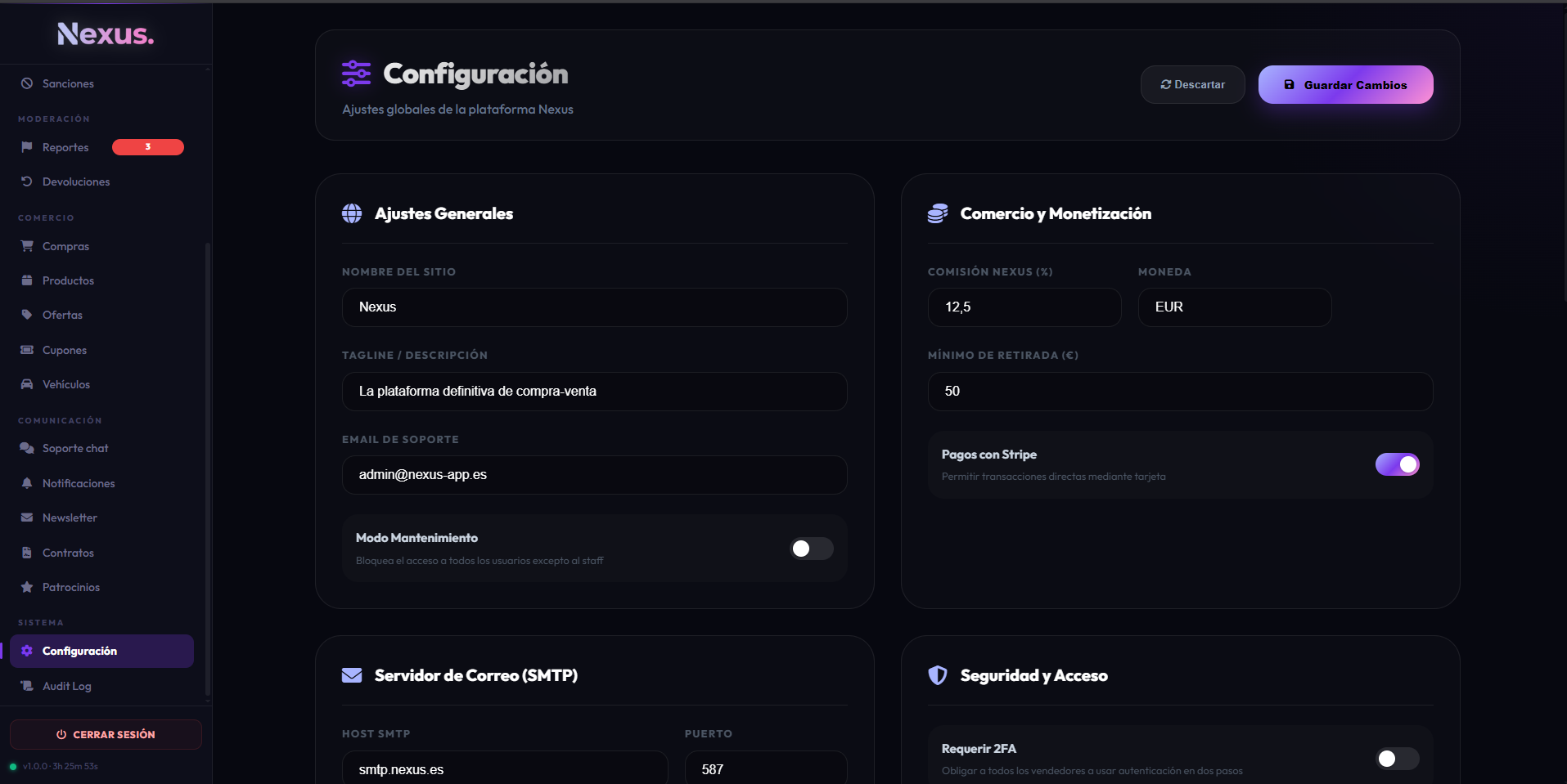Configuración global admin - parte 1