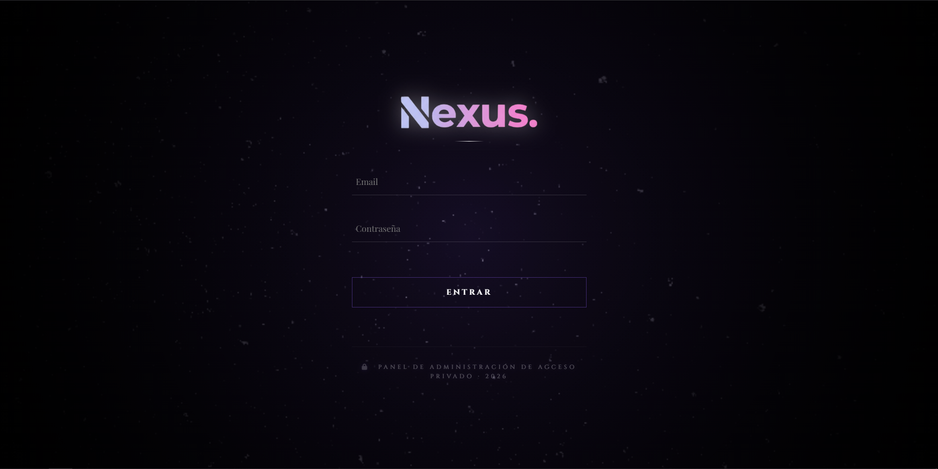 Login del panel de administración