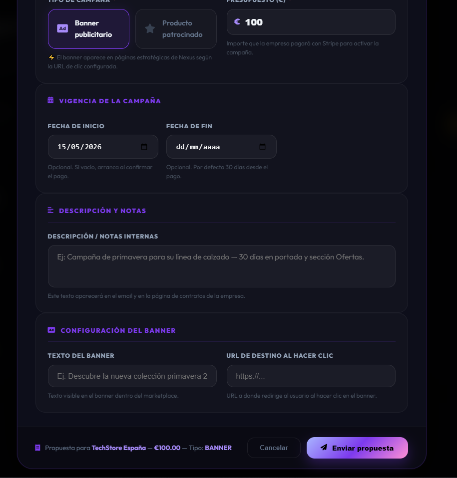 Modal propuesta publicidad - paso 2