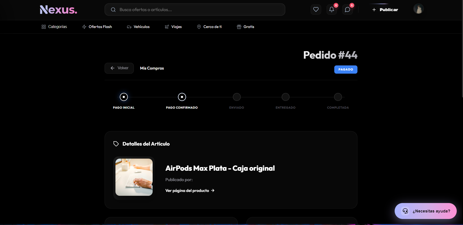 Detalles del pedido
