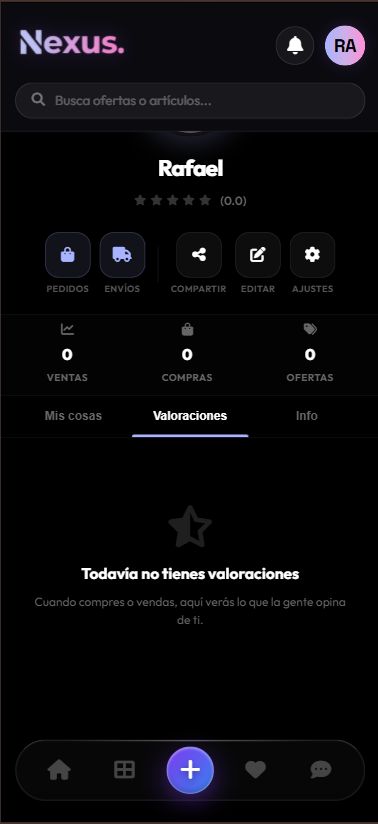 Valoraciones en móvil