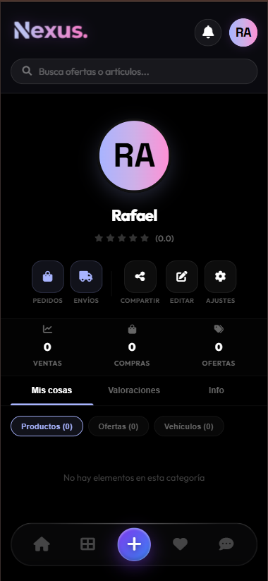 Perfil en móvil