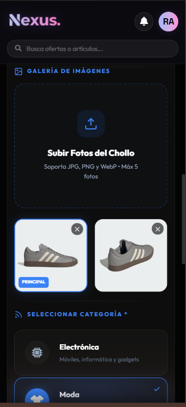 Publicar oferta móvil paso 3