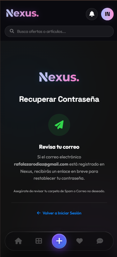 Nueva contraseña en móvil