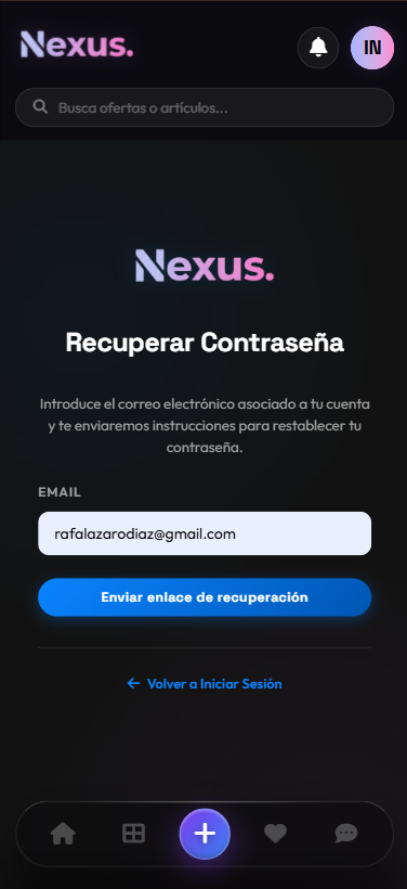 Recuperar contraseña en móvil