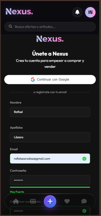 Registro móvil paso 1