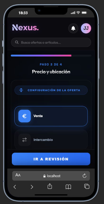 Edición anuncio paso 3 en móvil
