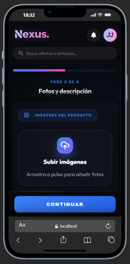 Edición anuncio paso 2 en móvil