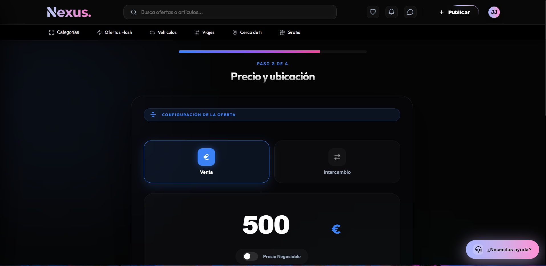 Editor de anuncio - paso 3