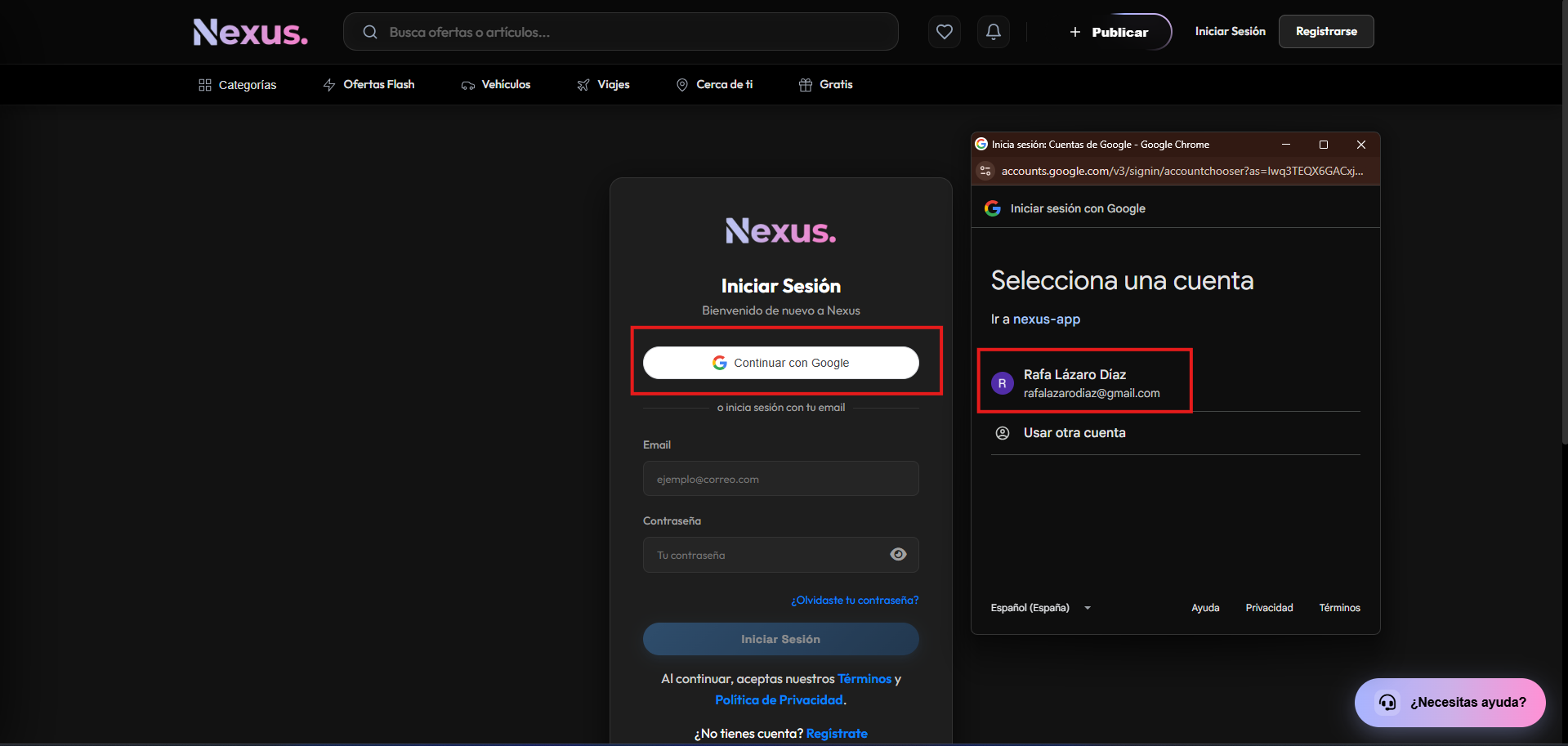 Login con Google OAuth