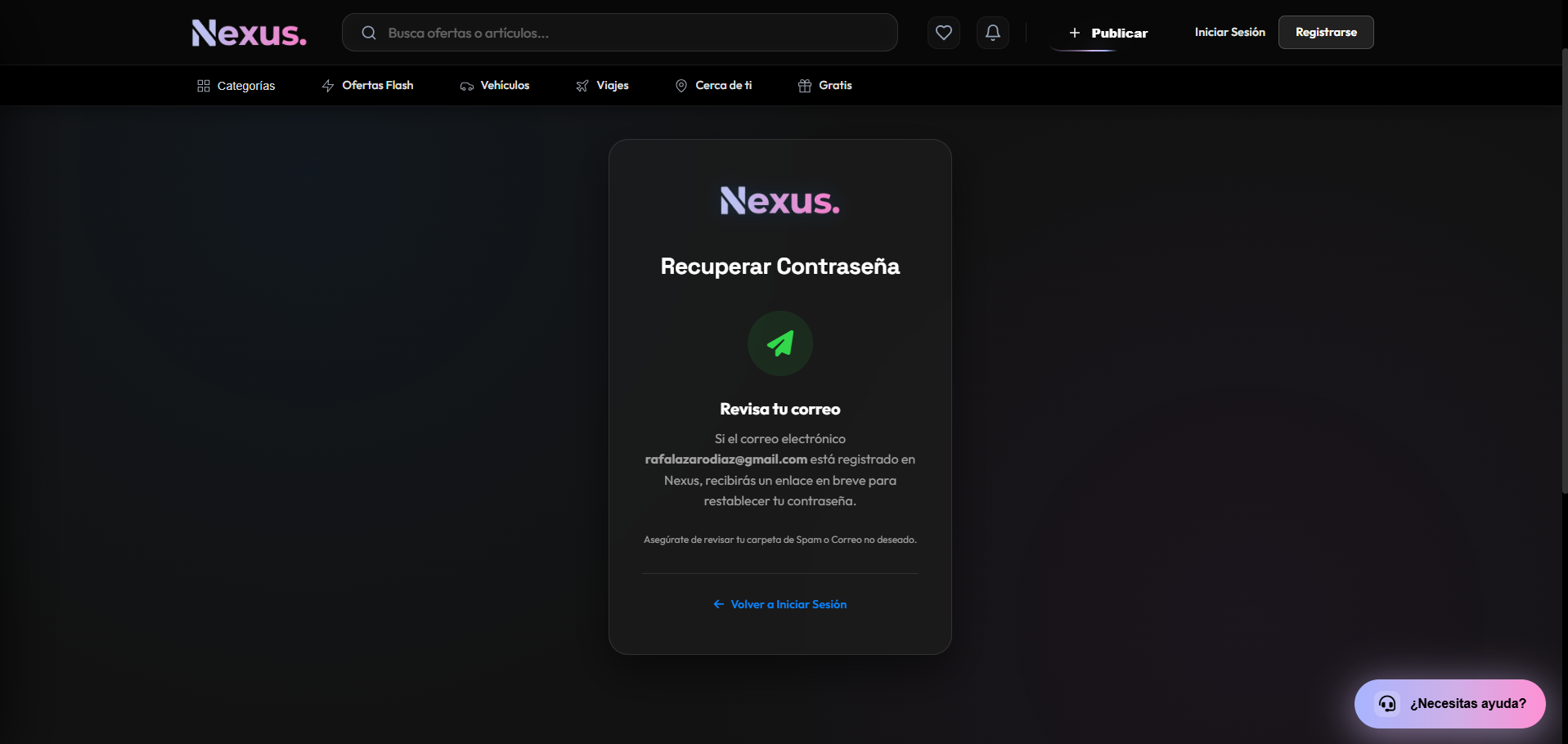 Formulario de nueva contraseña