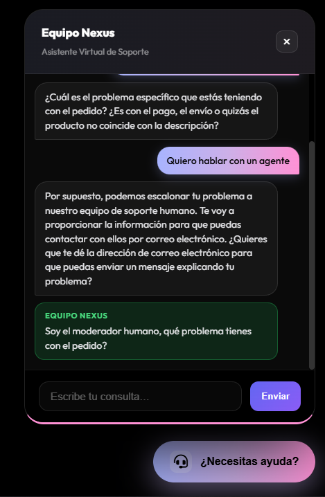 Escalación a agente humano