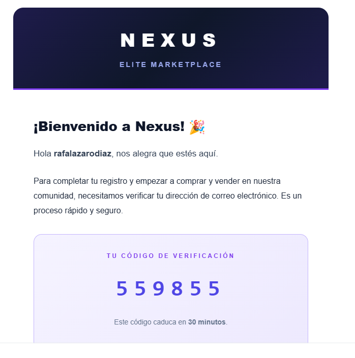 Código OTP de verificación introducido