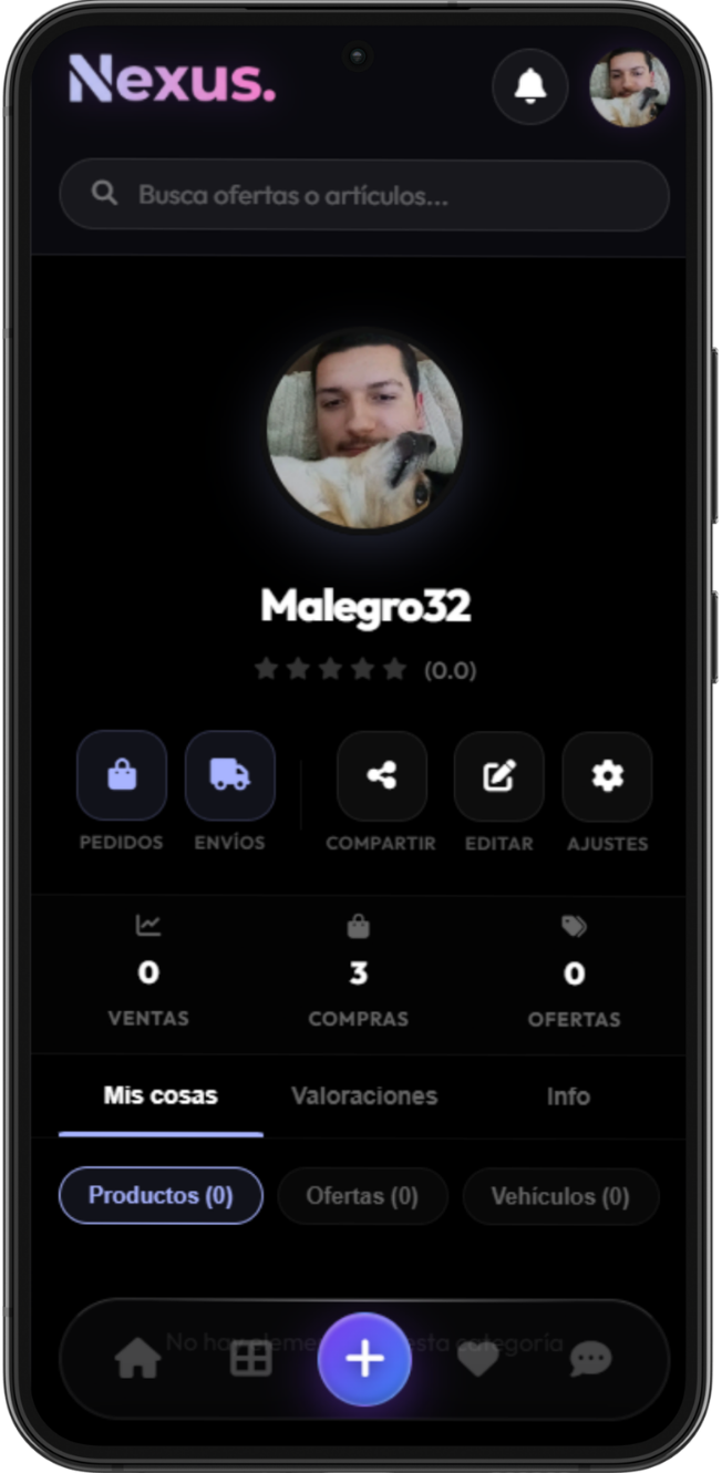 Nexus App - Screen 1